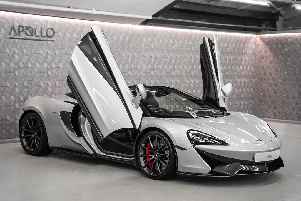 2020 McLaren 570S Spider Grey Convertible Coupe Sports Car with Butterly Doors and 2-Seats 3.8T V8 SSG (Black Interior) - Malaysia McLaren Car for Sale Promotion [DIRECT IMPORT]