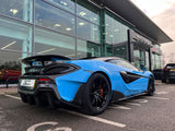 2020 McLaren 600LT Grey Coupe (Wrapped in Blue) Sports Car with Butterly Doors and 2-Seats 3.8T V8 SSG (Black-Red Interior) - Malaysia McLaren Car Price for Sale Promotion [DIRECT IMPORT]