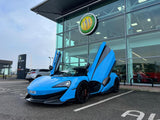 2020 McLaren 600LT Grey Coupe (Wrapped in Blue) Sports Car with Butterly Doors and 2-Seats 3.8T V8 SSG (Black-Red Interior) - Malaysia McLaren Car Price for Sale Promotion [DIRECT IMPORT]