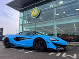 2020 McLaren 600LT Grey Coupe (Wrapped in Blue) Sports Car with Butterly Doors and 2-Seats 3.8T V8 SSG (Black-Red Interior) - Malaysia McLaren Car Price for Sale Promotion [DIRECT IMPORT]