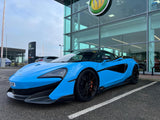 2020 McLaren 600LT Grey Coupe (Wrapped in Blue) Sports Car with Butterly Doors and 2-Seats 3.8T V8 SSG (Black-Red Interior) - Malaysia McLaren Car Price for Sale Promotion [DIRECT IMPORT]