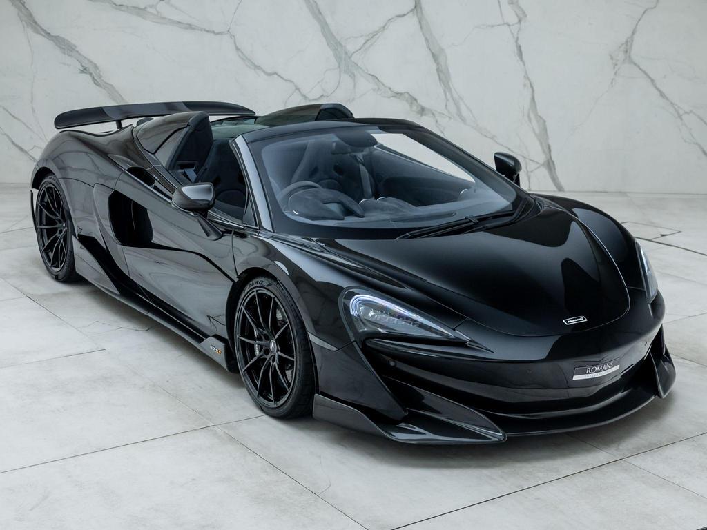 2020 McLaren 600LT Spider Black Convertible Coupe Sports Car with Butterly Doors and 2-Seats 3.8T V8 SSG (Black Interior) - Malaysia McLaren Car for Sale Promotion [DIRECT IMPORT]