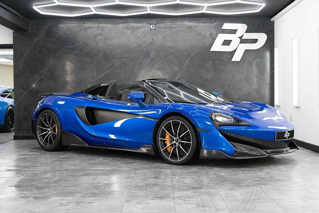 2020 McLaren 600LT Spider Blue Convertible Coupe Sports Car with Butterly Doors and 2-Seats 3.8T V8 SSG (Black Interior) - Malaysia McLaren Car Price for Sale Promotion [DIRECT IMPORT]