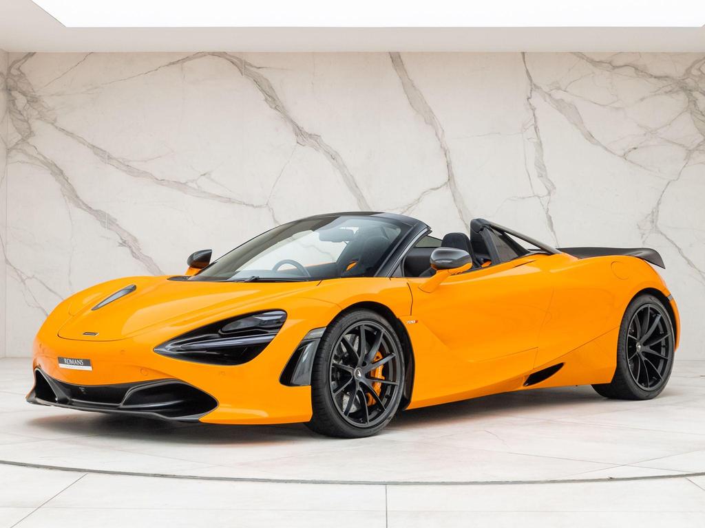 2020 McLaren 720S Spider - Orange Convertible Coupe Sports Car with Butterly Doors and 2-Seats 4.0T Twin-Turbo V8 SSG (Black Interior) - Malaysia McLaren Car Price for Sale Promotion [DIRECT IMPORT]