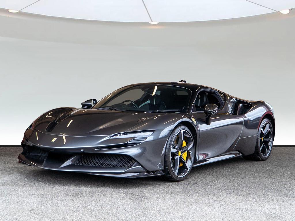 2021 Ferrari SF90 Stradale Grey Coupe Plug-in Hybrid Sports Car with 2 Seats 4.0T V8 F1 DCT 4WD (Black Interior) - Malaysia Ferrari Car for Sale Promotion [DIRECT IMPORT]