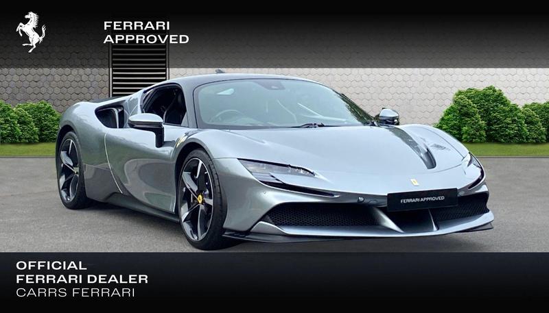 2021 Ferrari SF90 Stradale Grey Coupe Plug-in Hybrid Sports Car with 2 Seats 4.0T V8 F1 DCT 4WD (Black Interior) - Malaysia Ferrari Car for Sale Promotion [DIRECT IMPORT]