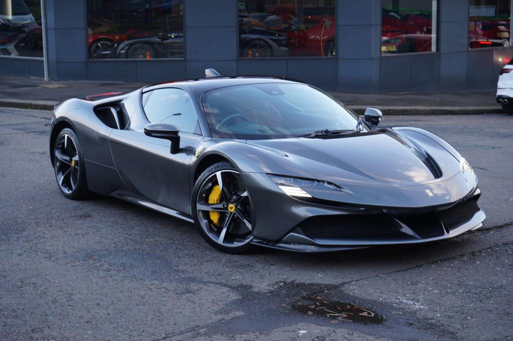 2021 Ferrari SF90 Stradale Grey Coupe Plug-in Hybrid Sports Car with 2 Seats 4.0T V8 F1 DCT 4WD (Red Interior) - Malaysia Ferrari Car for Sale Promotion [DIRECT IMPORT]