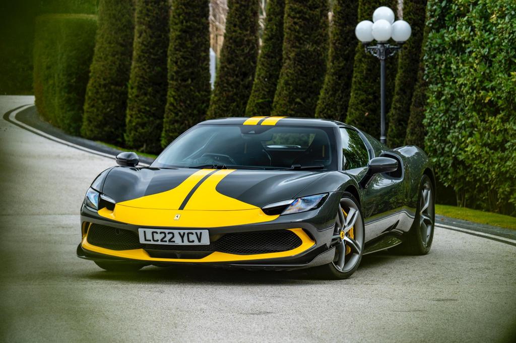 2022 Ferrari 296 GTB Grey-Yellow Coupe Plug-in Hybrid Sports Car with 2 Seats 3.0T V6 F1 DCT - Malaysia Ferrari Car for Sale Promotion [DIRECT IMPORT]
