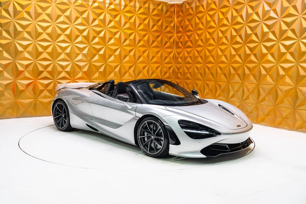 2022 McLaren 720S Spider - Silver Convertible Coupe Sports Car with Butterly Doors and 2-Seats 4.0T Twin-Turbo V8 SSG (Black Interior) - Malaysia McLaren Car Price for Sale Promotion [DIRECT IMPORT]
