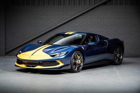 2023 Ferrari 296 GTB Blue Coupe Plug-in Hybrid Sports Car with 2 Seats 3.0T V6 F1 DCT (Black Interior)- Malaysia Ferrari Car for Sale Promotion [DIRECT IMPORT]