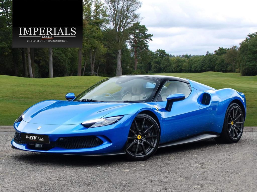 2023 Ferrari 296 GTS Spider Blue Convertible Plug-in Hybrid Sports Car with 2 Seats 3.0T V6 F1 DCT (Biege Interior)- Malaysia Ferrari Car for Sale Promotion [DIRECT IMPORT]