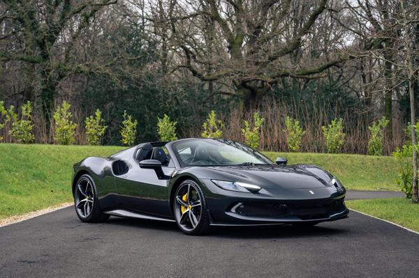 2023 Ferrari 296 GTS Spider Dark Blue Convertible Plug-in Hybrid Sports Car with 2 Seats 3.0T V6 F1 DCT (Black Interior)- Malaysia Ferrari Car for Sale Promotion [DIRECT IMPORT]