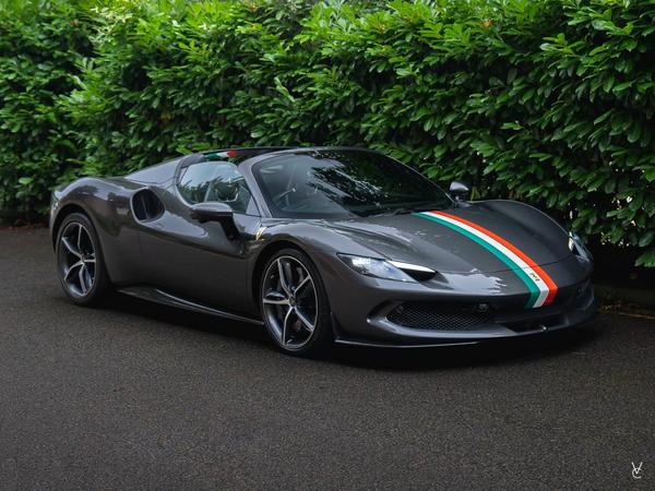 2023 Ferrari 296 GTS Spider Grey Convertible Plug-in Hybrid Sports Car with 2 Seats 3.0T V6 F1 DCT (Black Interior)- Malaysia Ferrari Car for Sale Promotion [DIRECT IMPORT]
