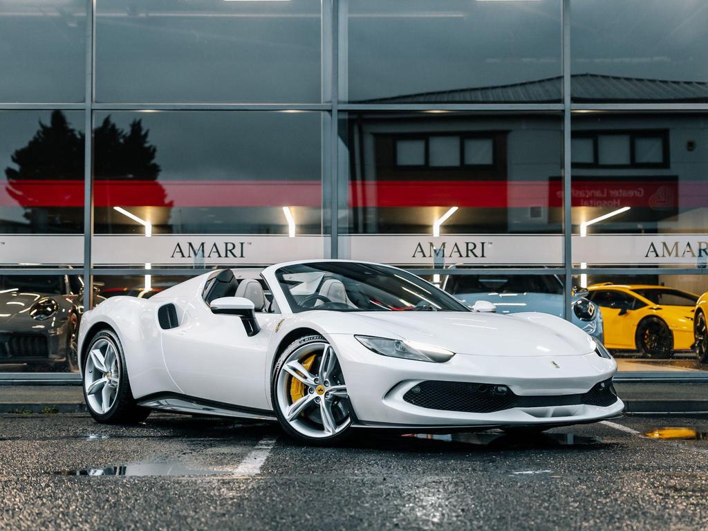2023 Ferrari 296 GTS Spider White Convertible Plug-in Hybrid Sports Car with 2 Seats 3.0T V6 F1 DCT (Black Interior)- Malaysia Ferrari Car for Sale Promotion [DIRECT IMPORT]