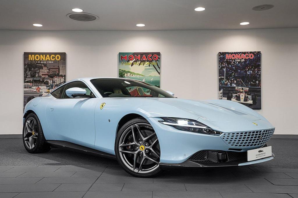 2023 Ferrari Roma Blue Coupe Sports Car with 4 Seats 3.8T V8 F1 DCT - Malaysia Ferrari Car for Sale Promotion [DIRECT IMPORT]