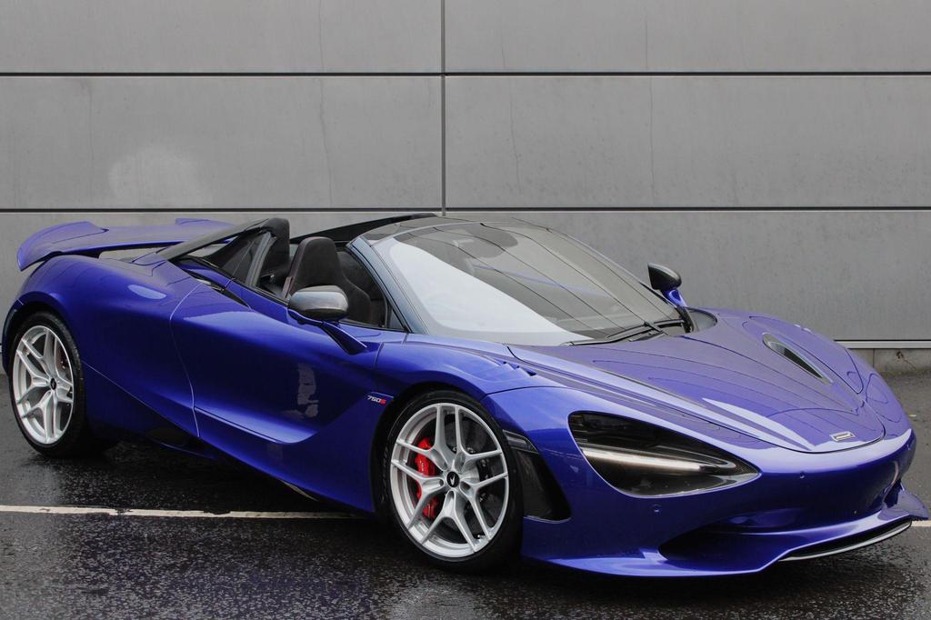 2023 McLaren 750S Spider - Blue Convertible Coupe Sports Car with Butterly Doors and 2-Seats 4.0T Twin-Turbo V8 SSG (Black-Orange Interior) - Malaysia McLaren Car Price for Sale Promotion [DIRECT IMPORT]