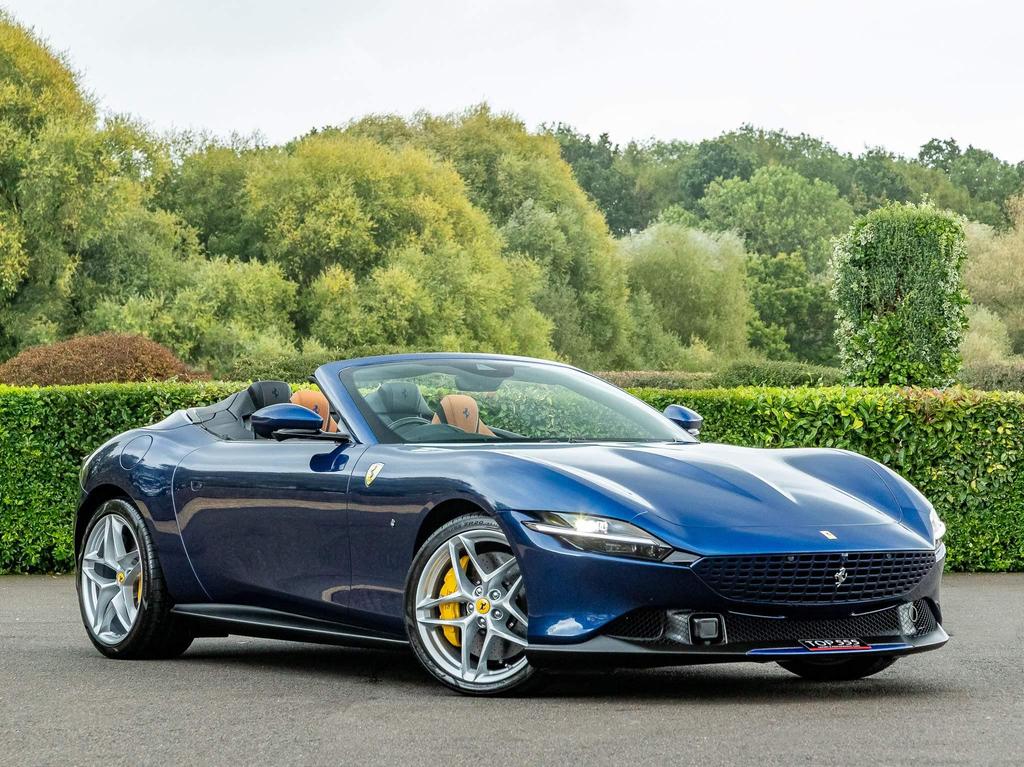 2024 Ferrari Roma Blue Convertible Coupe Sports Car with 4 Seats 3.8T V8 F1 DCT - Malaysia Ferrari Car for Sale Promotion [DIRECT IMPORT]