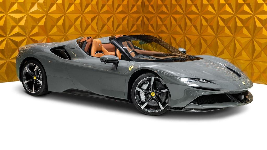 [DIRECT IMPORT] 2024 Ferrari SF90 Spider Grey Convertible Coupe Plug-in Hybrid Sports Car with 2 Seats 4.0T V8 F1 DCT 4WD - Malaysia Ferrari Car for Sale Promotion