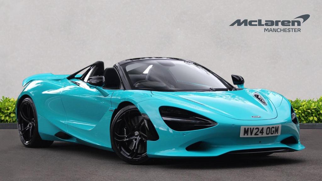 2024 McLaren 750S Spider - Tiffany Blue Convertible Coupe Sports Car with Butterly Doors and 2-Seats 4.0T Twin-Turbo V8 SSG (Black Interior) - Malaysia McLaren Car Price for Sale Promotion [DIRECT IMPORT]