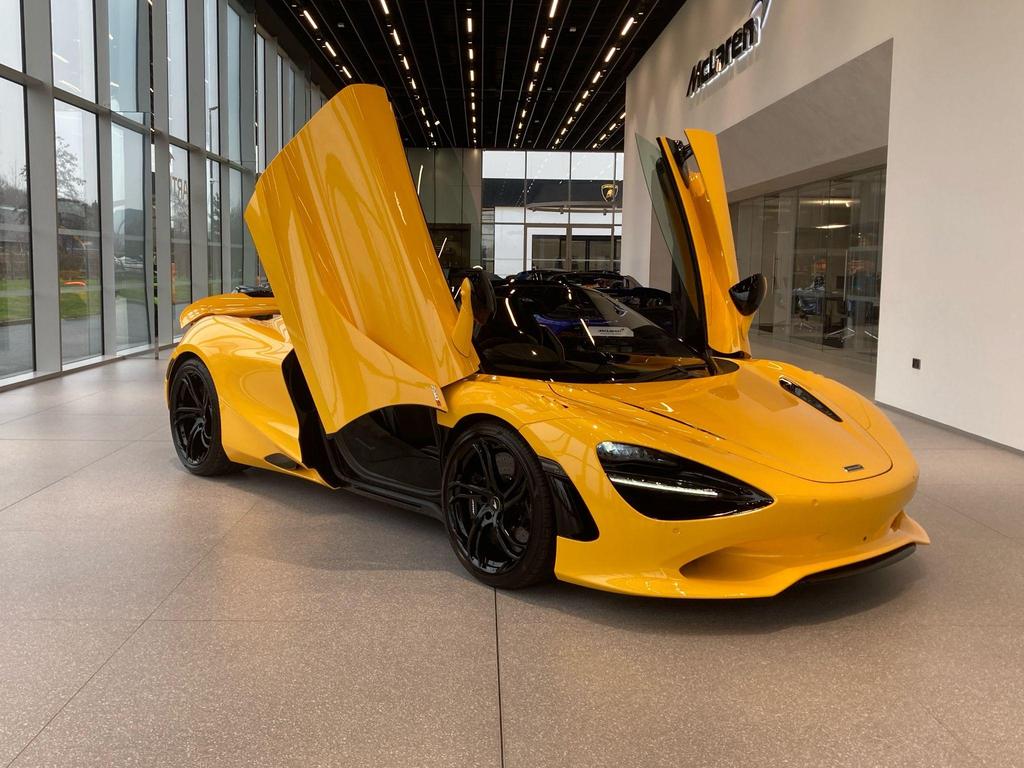 2024 McLaren 750S Spider - Yellow Convertible Coupe Sports Car with Butterly Doors and 2-Seats 4.0T Twin-Turbo V8 SSG (Black Interior) - Malaysia McLaren Car Price for Sale Promotion [DIRECT IMPORT]