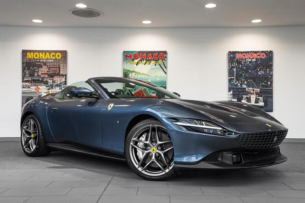 2025 Ferrari Roma Blue Convertible Coupe Sports Car with 4 Seats 3.8T V8 F1 DCT - Malaysia Ferrari Car for Sale Promotion [DIRECT IMPORT]