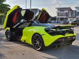 [NEW ARRIVAL] McLaren 720S 4.0L Coupe Twin-Turbocharged V8 - Mso Volcano Red (Wrap In Acid Green) Coupe (2017/2021) - Recond Car