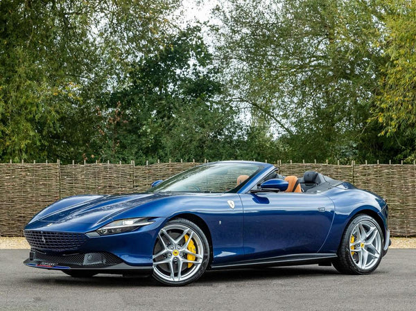 2024 Ferrari Roma Spider Blue Convertible Coupe Sports Car with 4 Seats ...