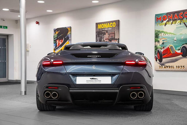 2025 Ferrari Roma Spider Blue Convertible Coupe Sports Car with 4 Seats ...
